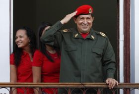 Preşedintele Venezuelei, Hugo Chavez.