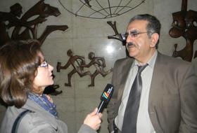 Carmen Gavrila şi directorul adjunct al ziarul Al Ahram, Yahia Ghanem.