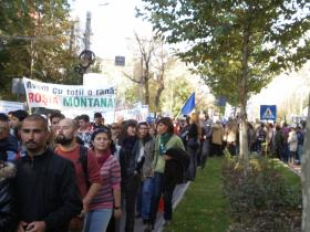 Proteste in Bucuresti fata de proiectul minier de la Rosia Montana, 6 octombrie 2013.