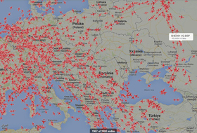 Harta zborurilor deasupra Europei.