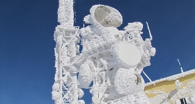 Stația de emisie SNR Harghita, ianuarie 2015.