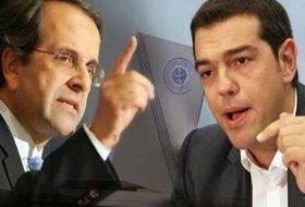 Antonis Samaras și Alexis Tsipras.