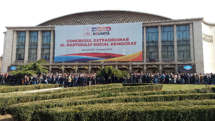 Congresul extraordinar al PSD desfăşurat la Sala Palatului din Bucureşti, martie 2018.