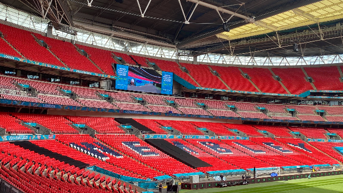 Finala Euro 2020 se va juca pe stadionul Wembley din Londra.