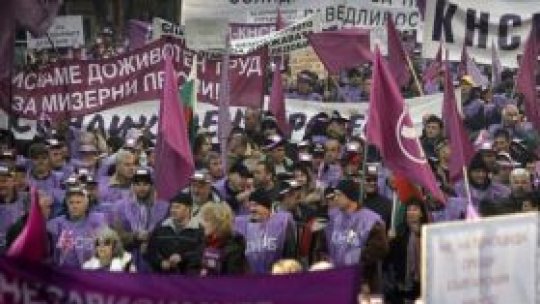 Proteste la Sofia, împotriva creşterii vârstei de pensionare