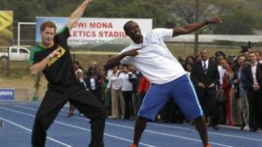 Prinţul Harry s-a întrecut cu campionul olimpic Usain Bolt