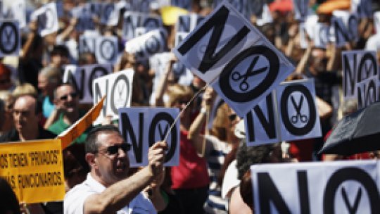 Proteste în Spania de Ziua Europei