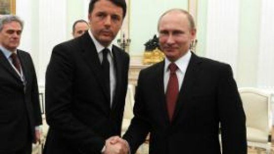 Premierul Italiei, Matteo Renzi, în vizită la Moscova