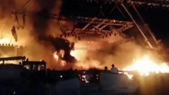 VIDEO/Au văzut moartea cu ochii: Scena a luat foc sub picioarele lor