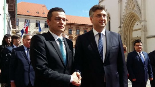 Premierul Sorin Grindeanu, întâlnire cu şeful guvernului croat