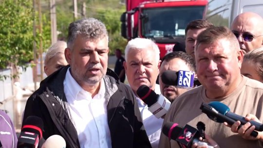 Premierul Ciolacu în județul Galați: Prioritatea în acest moment este salvarea de vieţi omeneşti