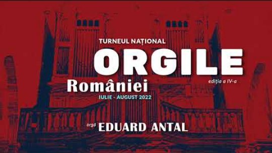 Eduard Antal cântă pe orga recent restaurată a Bisericii Evanghelice din Bistriţa,  în avanpremieră la ediţia a V-a a Turneului naţional “Orgile României”