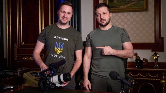 Ucrainenii au sărbătorit victoria de la Herson