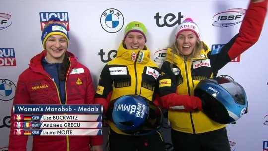 VIDEO și AUDIO. România, premieră la sanie și „dublă” de argint la bob