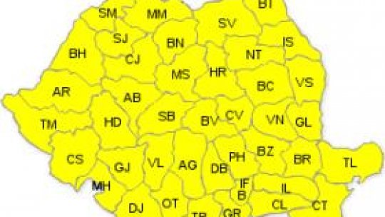 Atenţionare meteorologică cod galben