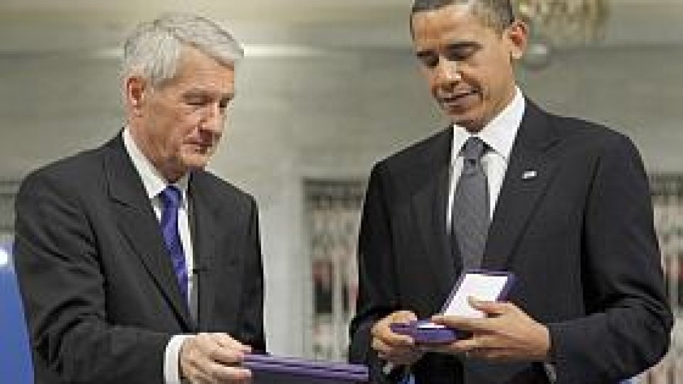 Barack Obama a primit premiul Nobel pentru Pace