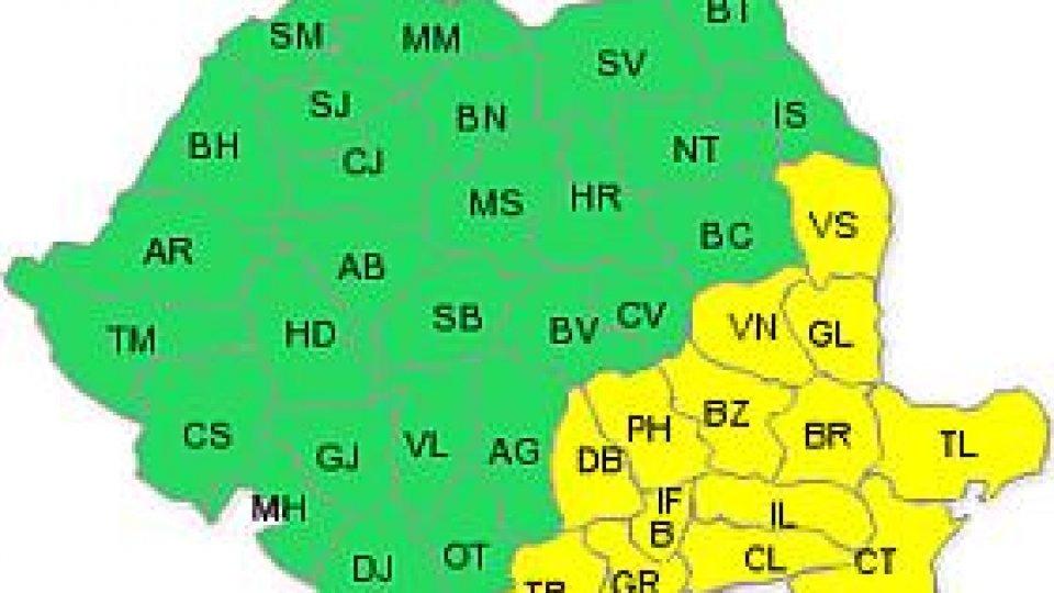 Viscolul şi zăpada se mută spre estul României
