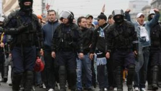 Jandarmii au luat măsuri suplimentare pentru meciul dintre Steaua şi Ujpest