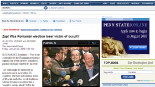 "Flacăra violet" în presa internaţională