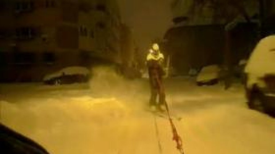 Cu schiurile prin Bucureşti