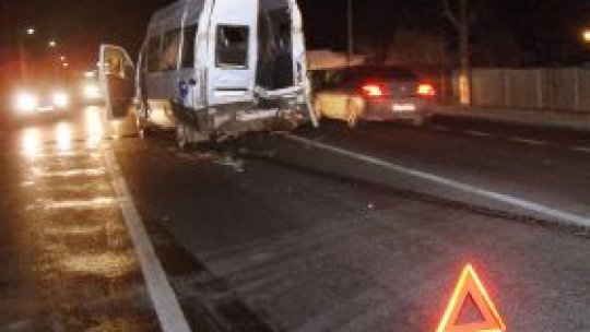 Microbuz românesc, implicat în accident în Ungaria