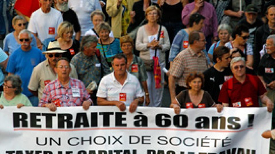 Proteste în Franţa faţă de creşterea vârstei de pensionare