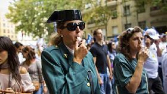 Polițiștii au protestat la Madrid