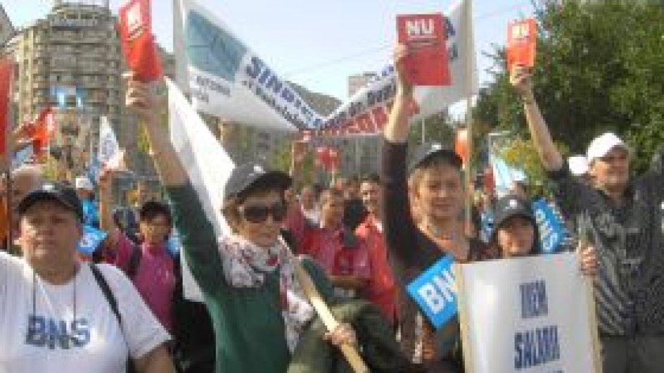 Marş al sindicatelor în Capitală