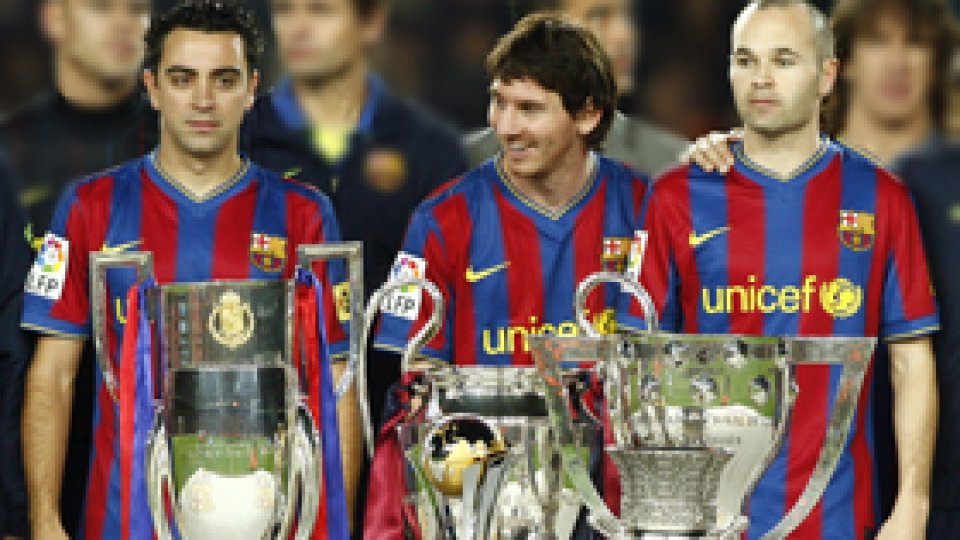 Iniesta, Xavi şi Messi, rivali pentru o zi
