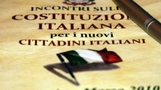 Constituţia italiană, predată românilor