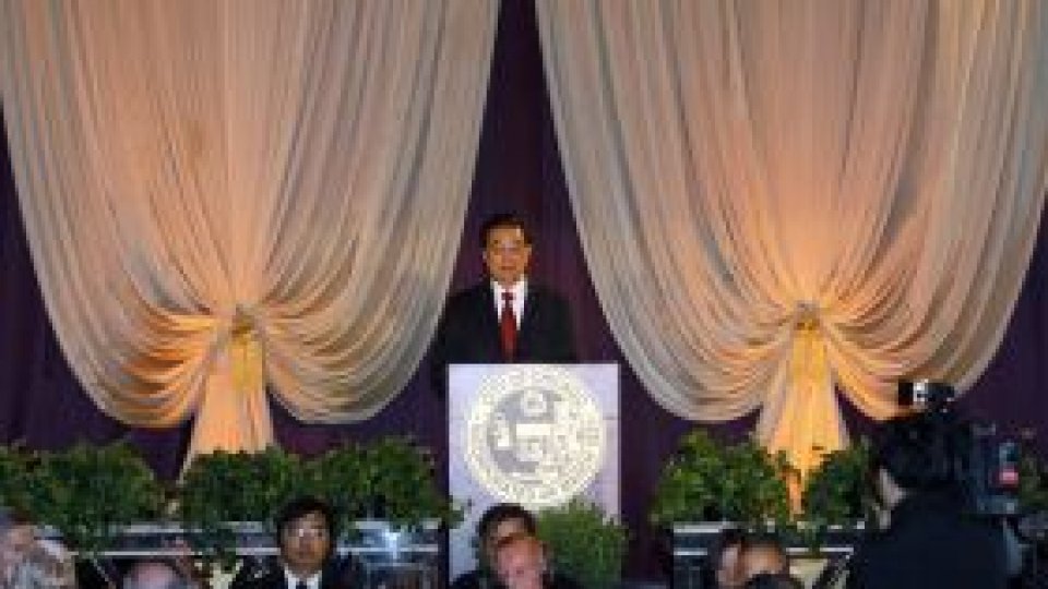 Preşedintele chinez, criticat în timpul vizitei la Capitoliu