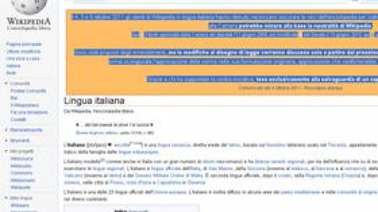 Libertatea şi independenţa Wikipedia, "în pericol în Italia"
