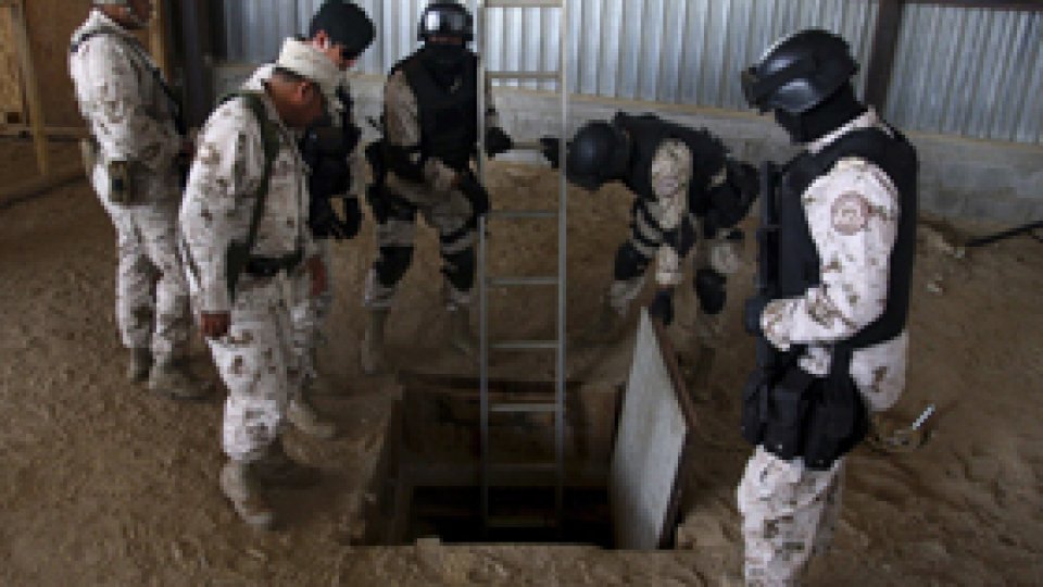 Tunel destinat traficului de droguri, descoperit în Mexic