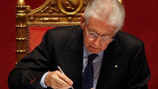 Mario Monti, în faţa votului de încredere din parlament
