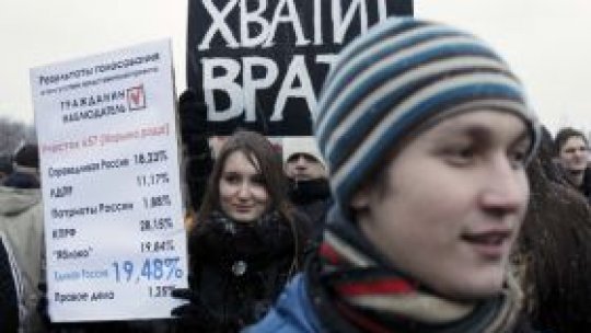 Rezultatul parlamentarelor din Rusia, contestat în stradă