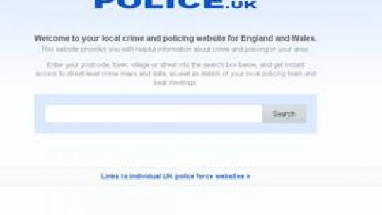 Harta digitală a delictelor din Anglia, "nefuncţională"