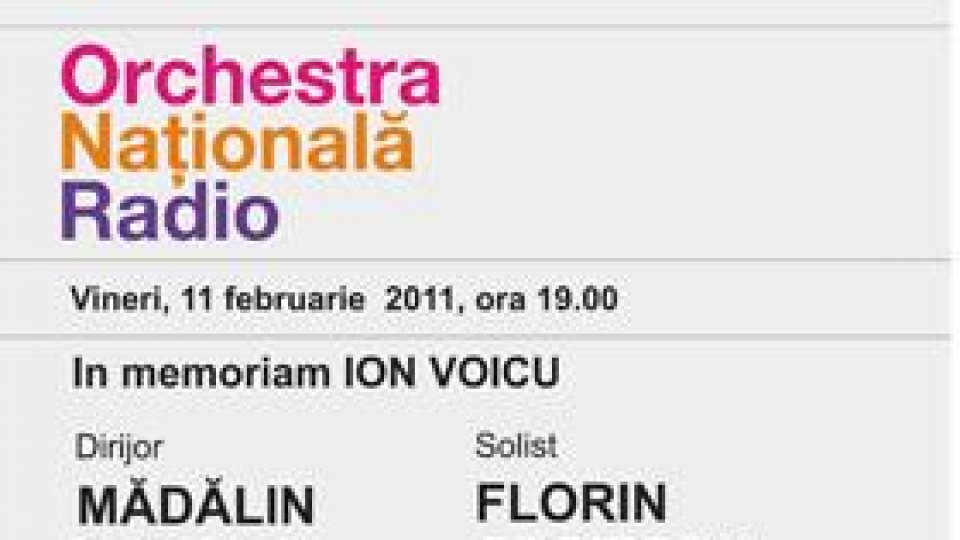 Vineri, concert Orchestra Naţională Radio şi Mădălin Voicu