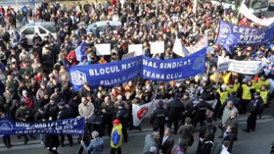 Sindicaliştii au protestat împotriva noului Cod al Muncii