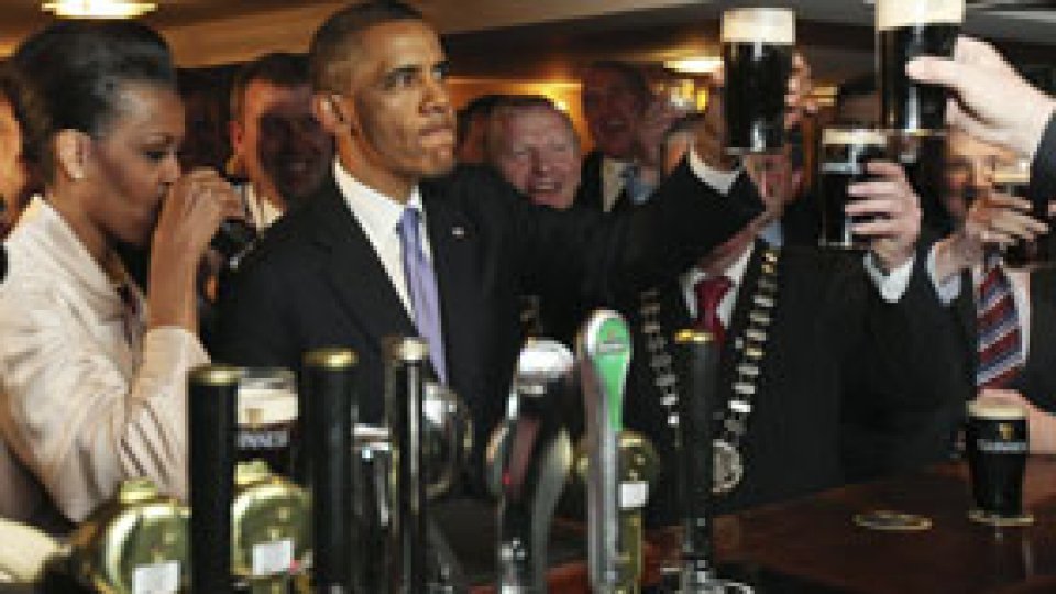 Limuzina lui Barack Obama, blocată în Dublin
