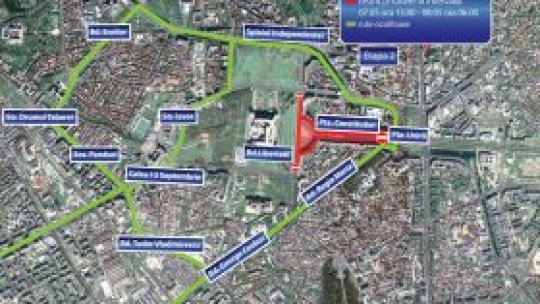 Shakira deviază traficul din Bucureşti