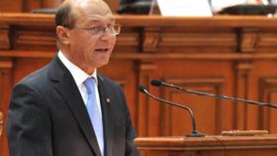 Traian Băsescu, în plenul reunit al parlamentului