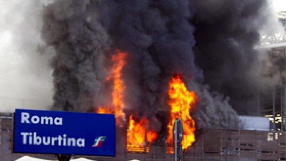 Incendiu la una dintre gările centrale din Roma