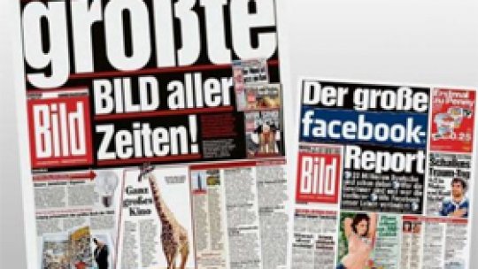 Tabloidul german "Bild", în format XXL