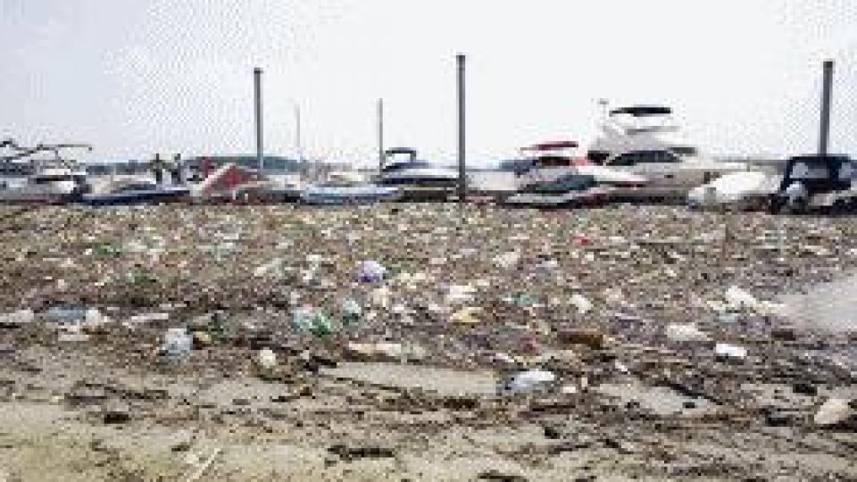 Gunoaie la malul Dunării