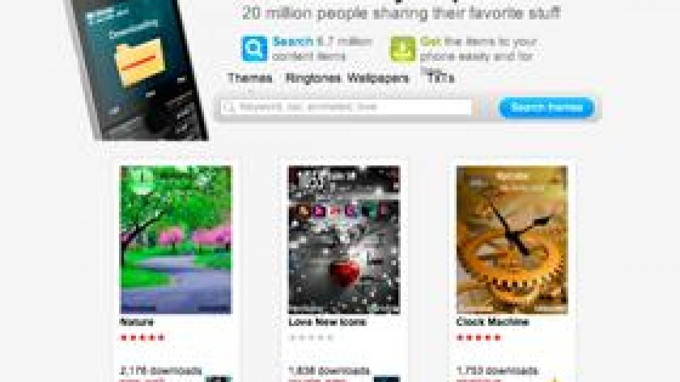 6,5 milioane de fişiere pentru personalizarea telefonului