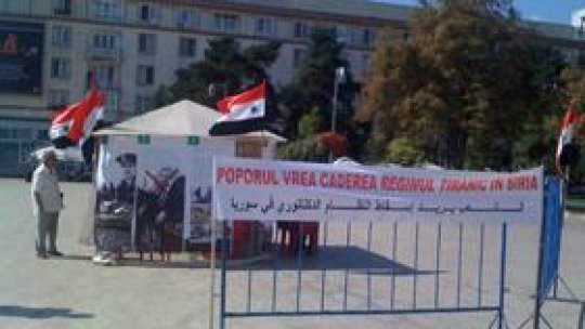 Sirienii din Craiova protestează împotriva dictaturii