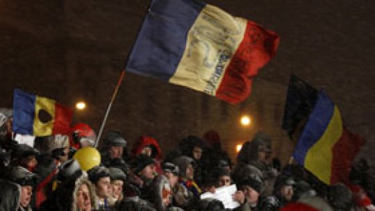 Protestele continuă şi pe viscol