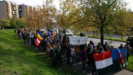 Romii din Miskolc protestează faţă de extrema dreaptă ungară
