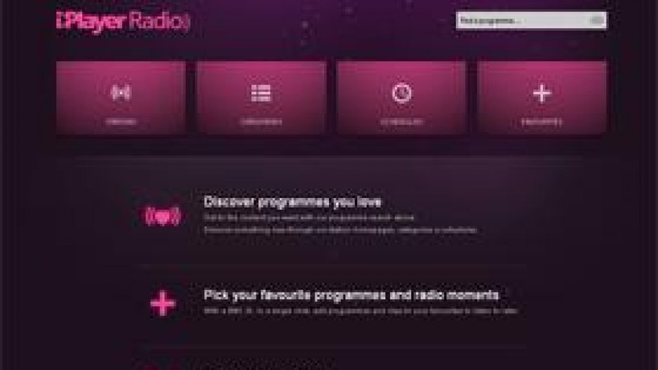 Conţinutul audio, promovat de BBC prin aplicaţia Radio iPlayer