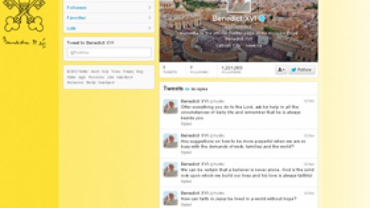 Papa Benedict, urmărit de peste 1,2 milioane de persoane